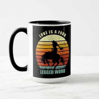 Caneca Love Is A Four Legged Word - Hores lovers