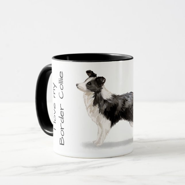 Caneca Love My Border Collie (Frente Esquerda)