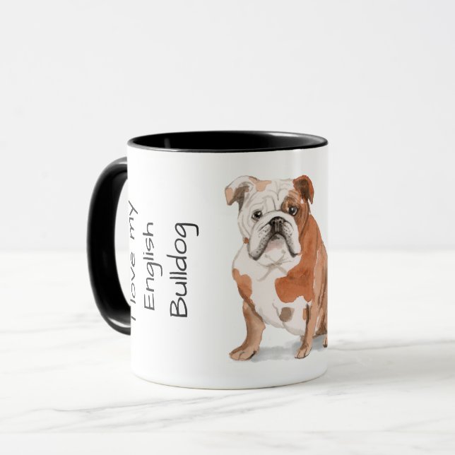 Caneca Love My English Bulldog (Frente Esquerda)