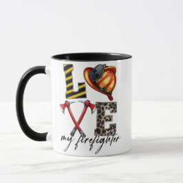 Caneca Love My Firefighter – Helmet & Crossed Axes with L