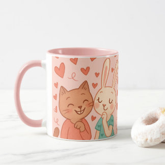 Caneca Love Valentine's Day Pink Cute