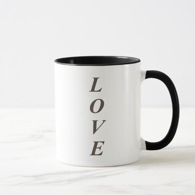 Caneca LOVE Vertical Dourada (Direita)