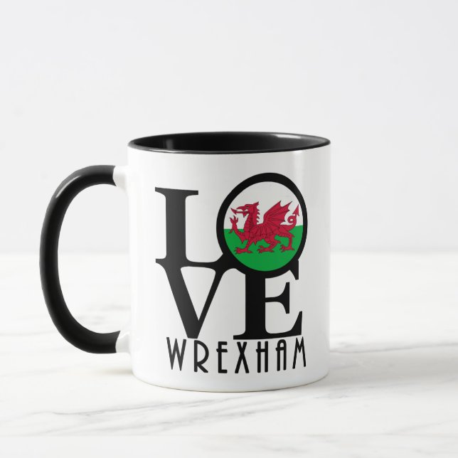 Caneca LOVE Wrexham Wales 11oz (Esquerda)