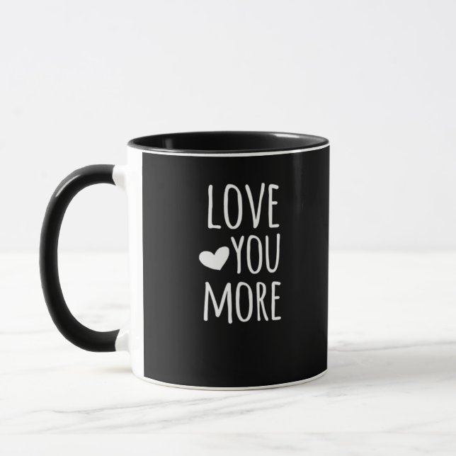 Caneca Love You More White Clean Typography  (Esquerda)