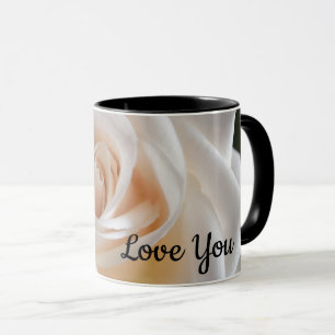 Caneca "Love You" Rosa Branca
