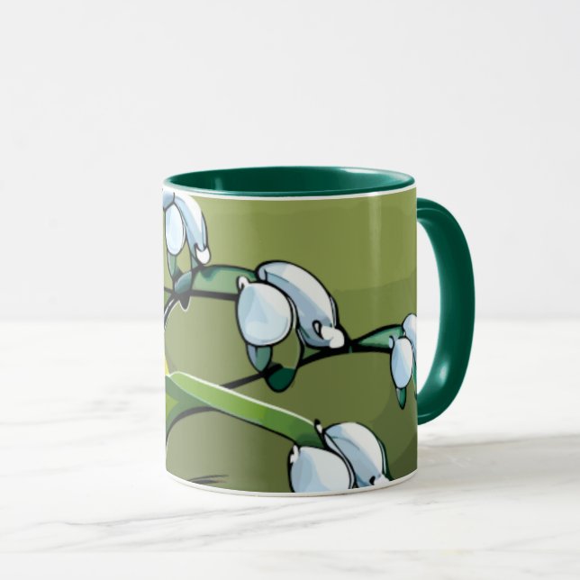 Caneca Lovely Lily: Dança Delicada da Serenidade Springti (Frente Esquerda)