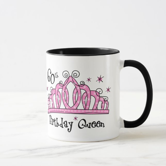 Caneca LT da rainha do aniversário da tiara 60th (Direita)