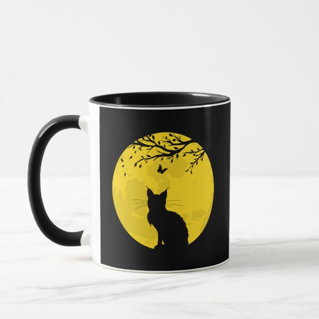Caneca Lua Amarela de Gato Negro (Esquerda)