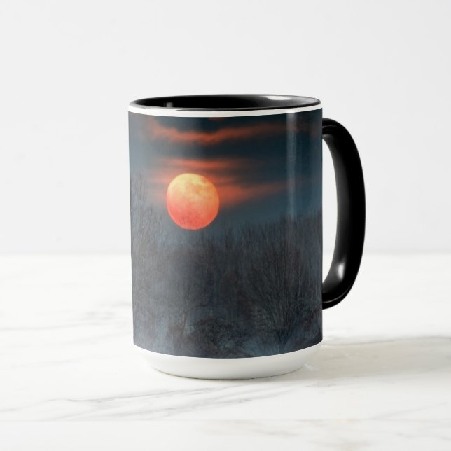 Caneca Lua cheia | Novembro em Scalenghe, Itália (Frente Esquerda)