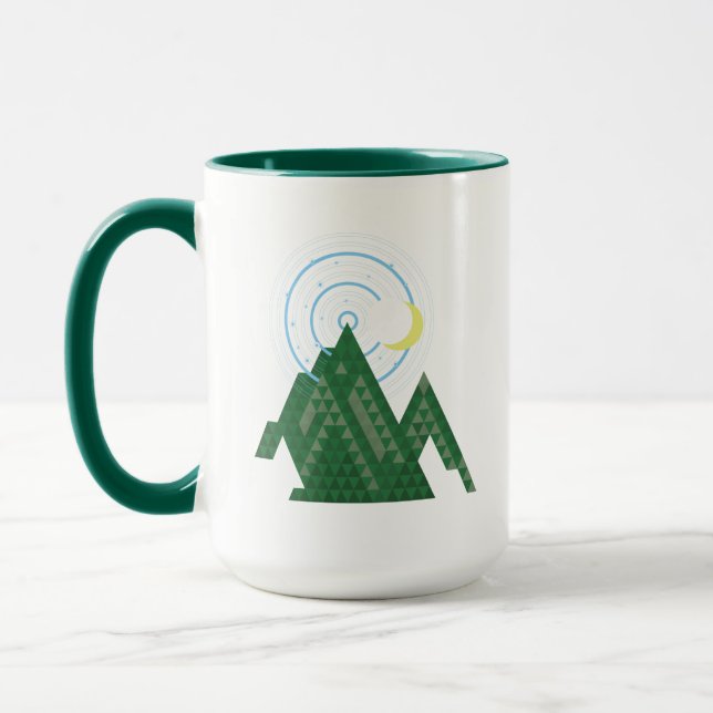 Caneca lua crescente no céu da montanha (Esquerda)