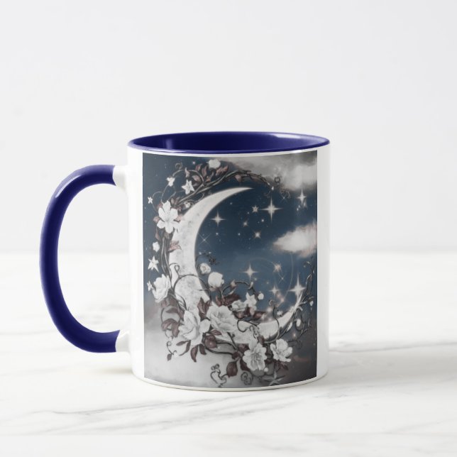 Caneca Lua do Crescente Silver com Brilhos Brancos (Esquerda)