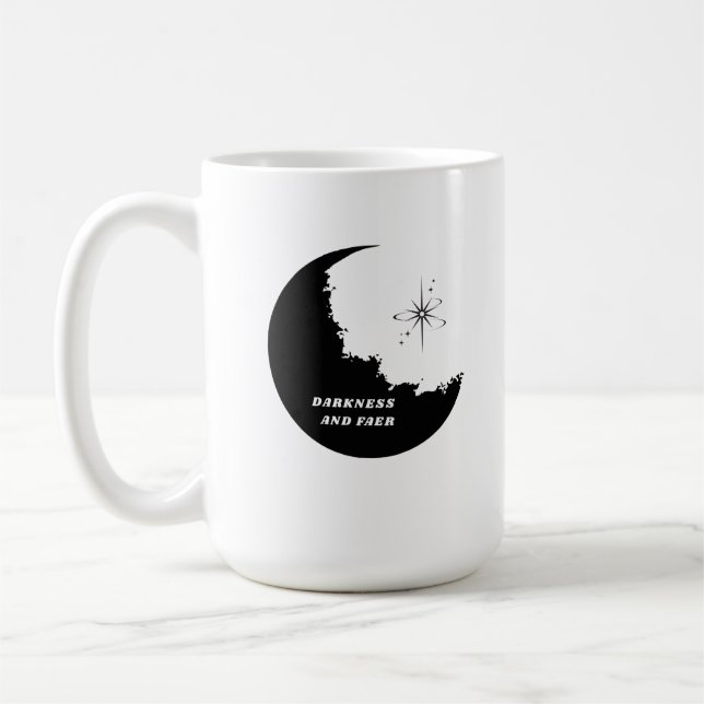 Caneca Lua Minimalista | Caneca de Café Lua Cresce (Esquerda)