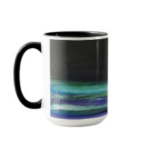 Lua sobre a água - trabalhos de arte - preto