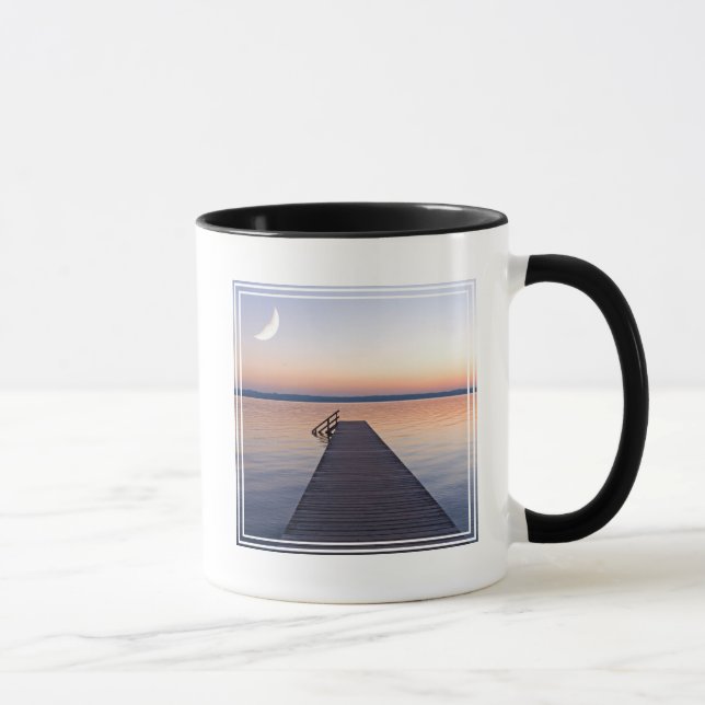 Caneca Lua Sobre A Ponte De Buscharner | Lago Starnberg (Direita)