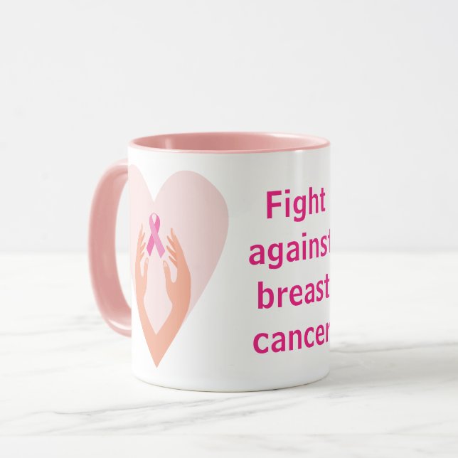 Caneca Lucha contra el cáncer de mama (Frente Esquerda)