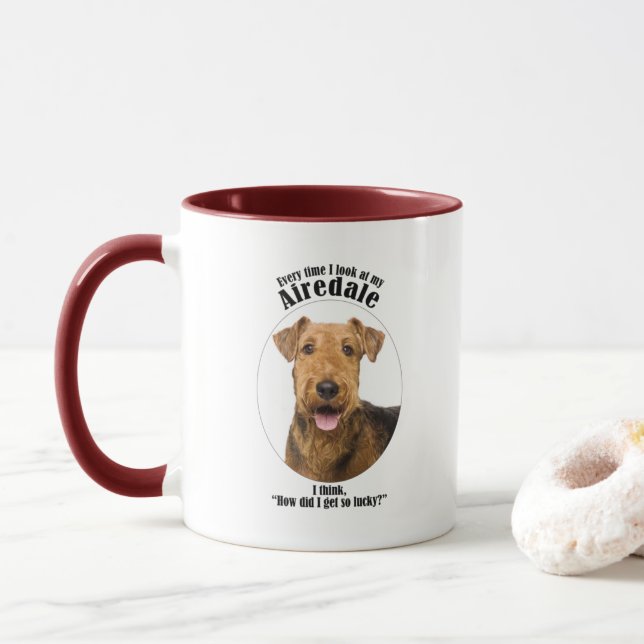 Caneca Lucky Airedale (Com Donut)