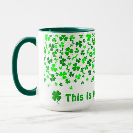 Caneca Lucky Day Shamrocks Four Leaf Clover Personalized 