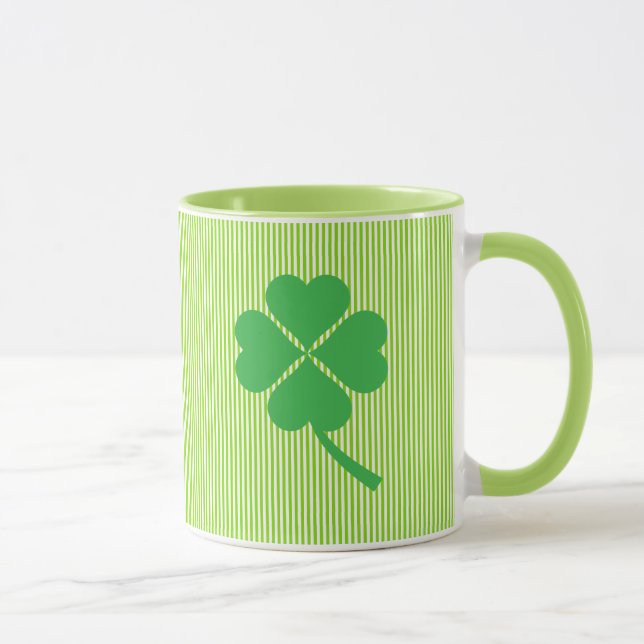 Caneca Lucky Four Shamrock Folha Design-87906 (Direita)