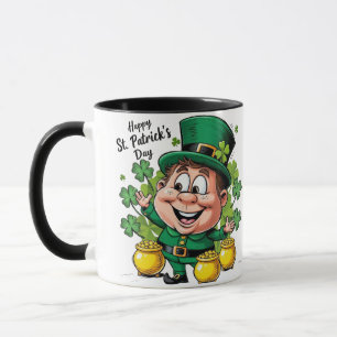 Caneca Lucky Leprechaun Rua. Dia de Patrick