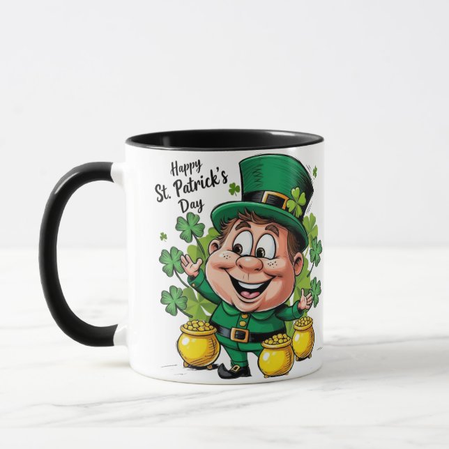 Caneca Lucky Leprechaun Rua. Dia de Patrick (Esquerda)