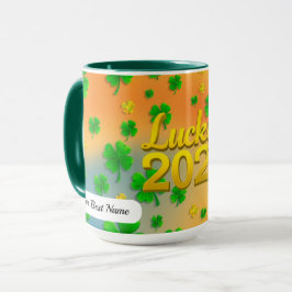 Caneca Lucky Shamrock Green