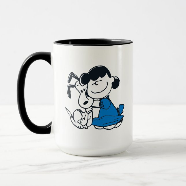 Caneca Lucy Hugging Snoopy (Esquerda)