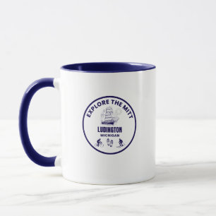 Caneca Ludington Michigan Coffee Mug