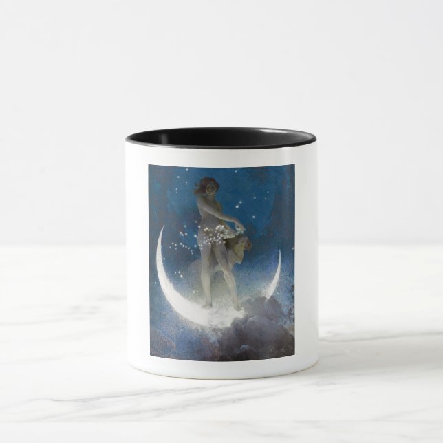 Caneca Luna Deusa em Estrelas Disparadoras Noturnas (Centro)