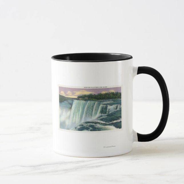 Caneca Luna Island View of American Falls (Direita)