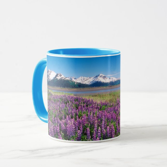 Caneca Lupinas em Bloom | Montanhas Kenai, Alasca (Frente Esquerda)