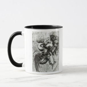 Caneca Luta entre um dragão e um leão