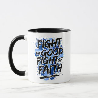 Caneca lutar contra a boa luta da fé