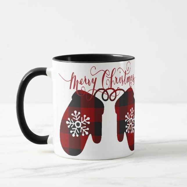Caneca Luvas de Natal Feliz (Esquerda)