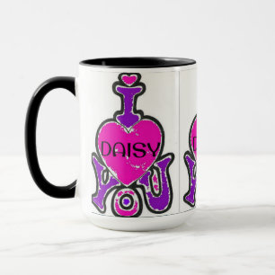 Caneca LUVMUG™ Daisy- LUVYBZ® Love Oferece Taça de Ca