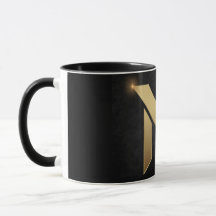 Luxury Black Mug Alfabeto