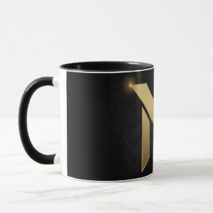Caneca Luxury Black Mug Alfabeto