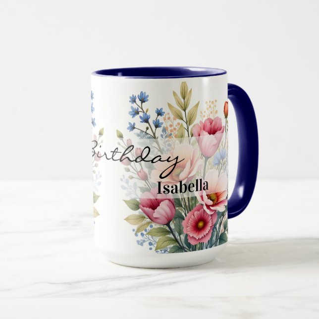 Caneca Luxury Popular Wildflowers Beautiful Collection (Frente Esquerda)