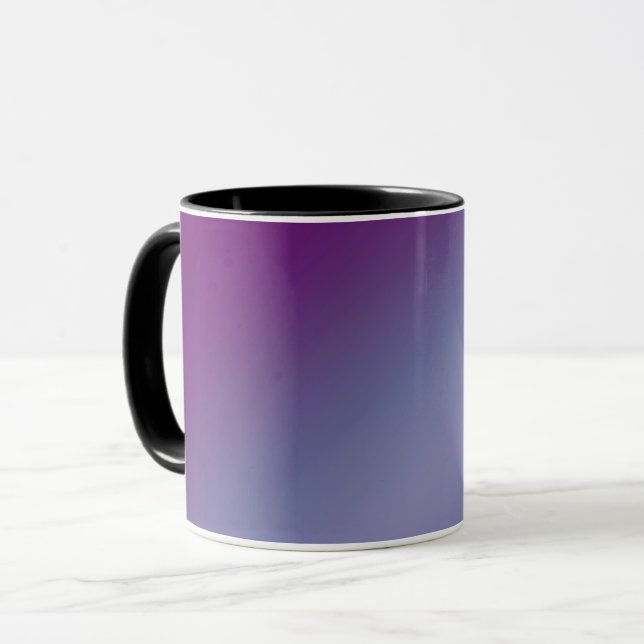 Caneca Luz da Lua Ombre Roxo & Azul  (Frente Esquerda)