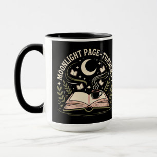 Caneca Luz Luminosa: Lua do Livro de Viradores de Página
