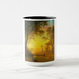 Caneca Luz na Floresta (por Albert Bierstadt)