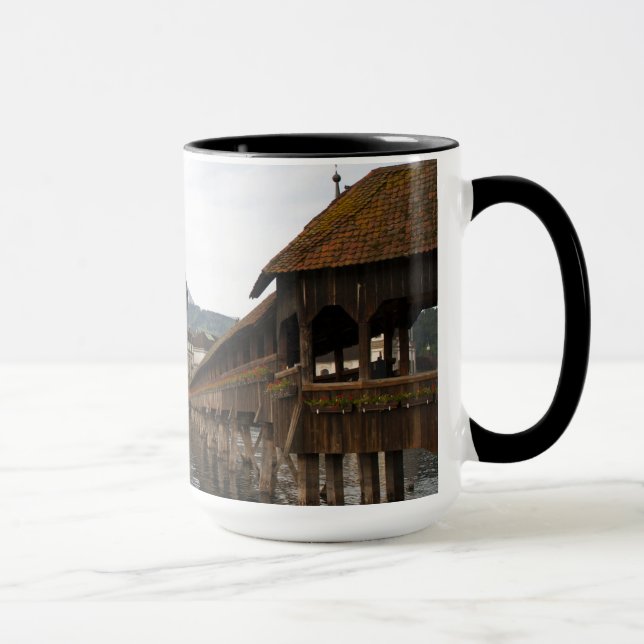 Caneca Luzern Kappelbrücke Kaffeetasse (Direita)