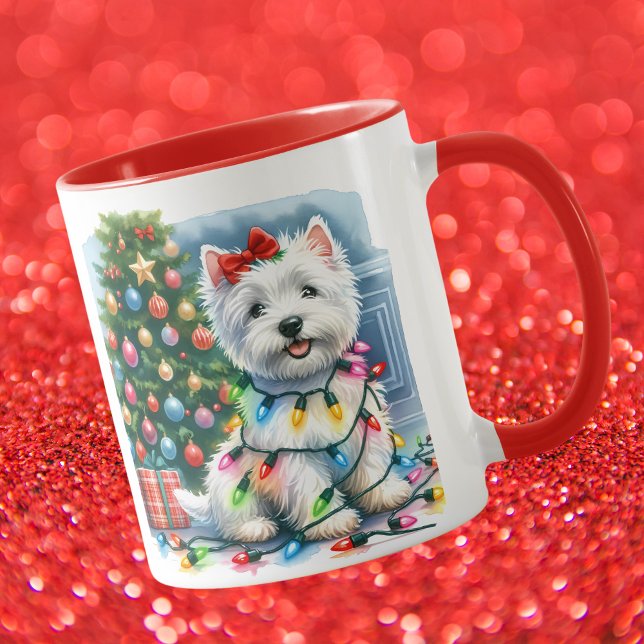 Caneca Luzes das árvores de Natal (Criador carregado)