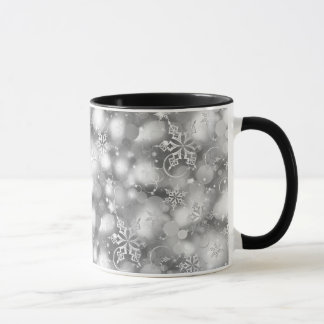 Caneca Luzes & flocos de neve, prata - Natal