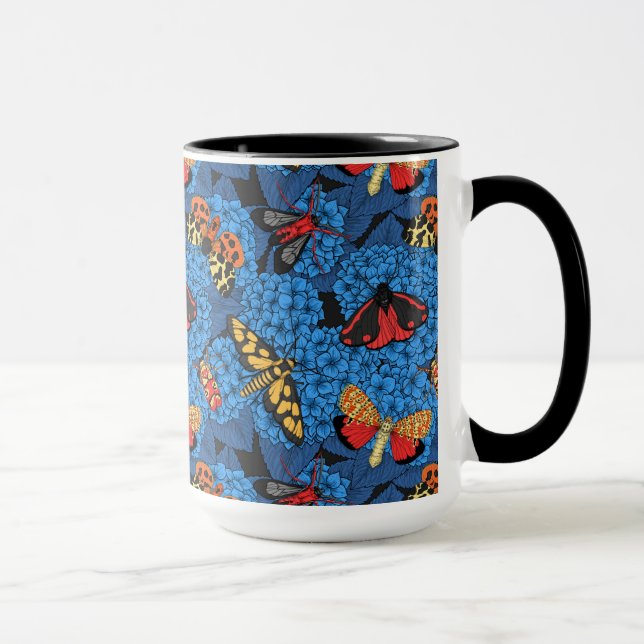 Caneca Luzes sobre hidrangea azul (Direita)