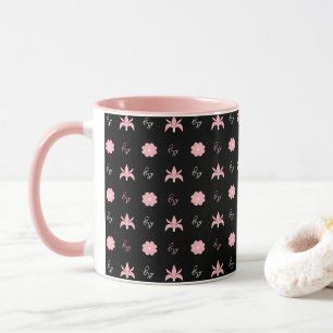 Caneca LV Preto-Rosa