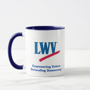 Caneca LWV Mug com Destaque Azul.