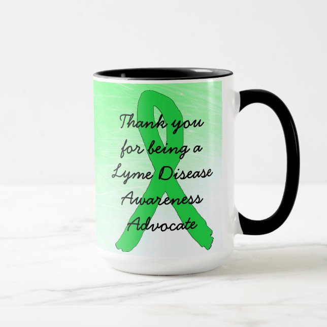 Caneca Lyme Disease Advocate Obrigado Café Mug (Direita)