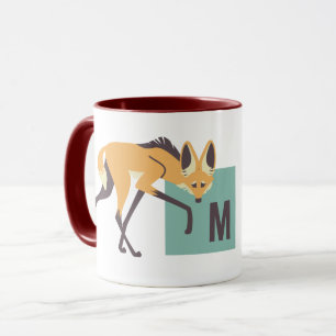 Caneca M is for Maned Wolf (papaya)