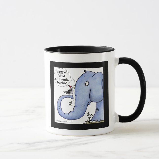 Caneca Má compreensão do elefante e do pica-pau (Direita)