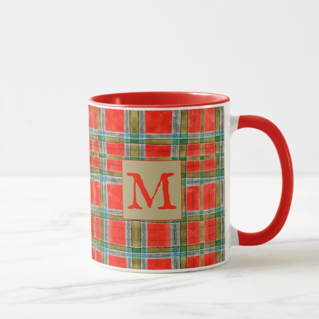 Caneca MAC BAIN TARTAN Red Combo Mug + Texto (Direita)